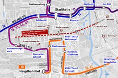 Umleitungsverkehr bis 14:30 Uhr