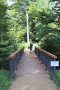 Am alten Standort neu errichtete Freschkebrücke im Rehgarten des Branitzer Parks