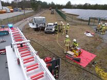 Übungseinsatz der Feuerwehr Cottbus/Chóśebuz