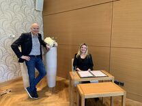 Podcastgäste: Thomas Bergner und Elisa Bischoff (v. l.)