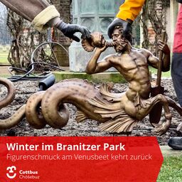 Skulpturen am Venusbeet im Branitzer Park