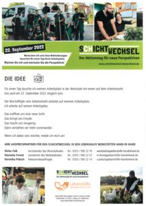 S(ch)ichtwechsel - ein deutschlandweiter Aktionstag für Menschen mit und ohne Behinderung