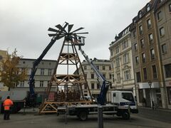 Aufbau des Weihnachtsmarktes auf dem Altmarkt