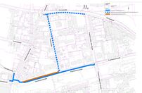 Die Übersichtskarte zeigt den LWG-Baubereich in der Cottbuser Innenstadt (Quelle: Ingenieurgemeinschaft WTU GmbH)