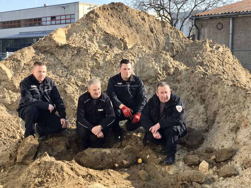 Das Team des Kampfmittelbeseitigungsdienstes