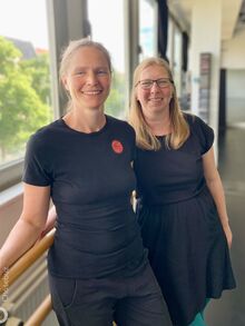 Golde Grunske und Romy Fröhlich vom überregionalen Projekt „DiR - Dance in Residence“