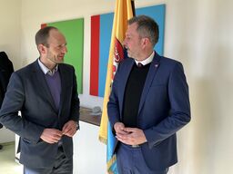 Oberbürgermeister Tobias Schick und Landrat des Kreises Görlitz, Dr. Stephan Meyer 