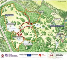 Übersichtskarte mit Markierung der betroffenen Wege und Alternativrouten