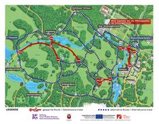 Übersichtskarte mit markierten Wegesperrungen und Alternativrouten