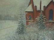 Kreuzkirche im Schnee  (1953)