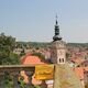 Blick vom Schloss Mikulov auf die Stadt, Südmähren