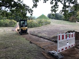 Bauarbeiten im Branitzer Park