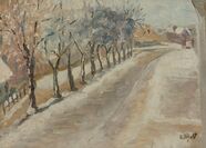 Sandower Hauptstraße im Winter