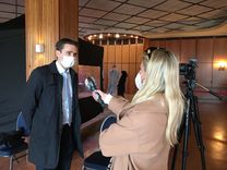 Dr. Markus Niggemann bei der Eröffnung des Testzentrums