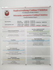 Wegweiser Eingangsbereich